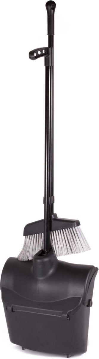 Pelle et balayette avec manche et couvercle - 95 x 30 x 25 cm - Plastique