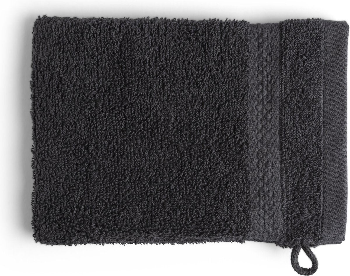 Gant de toilette anthracite 16 x 21 cm
