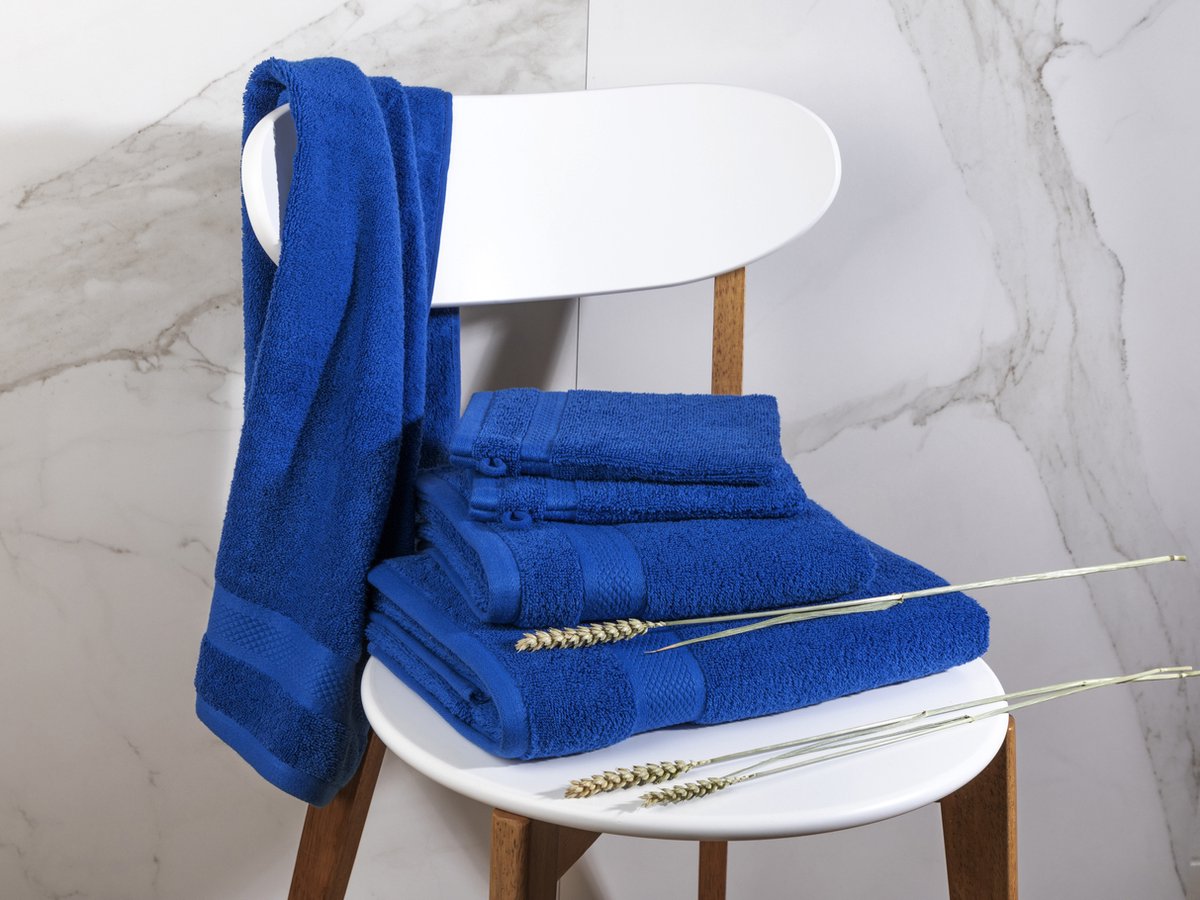 Gant de toilette bleu 16 x 21 cm