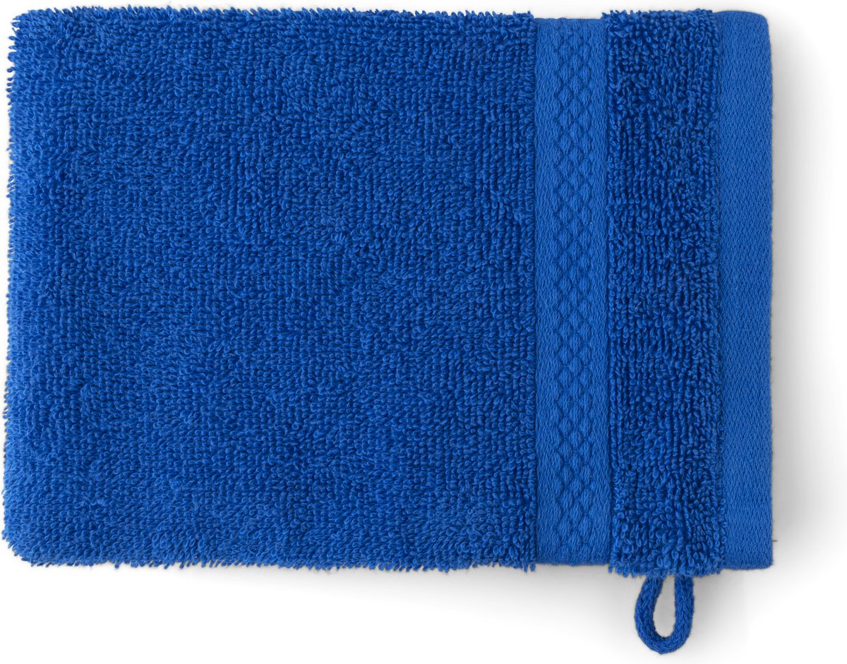Gant de toilette bleu 16 x 21 cm