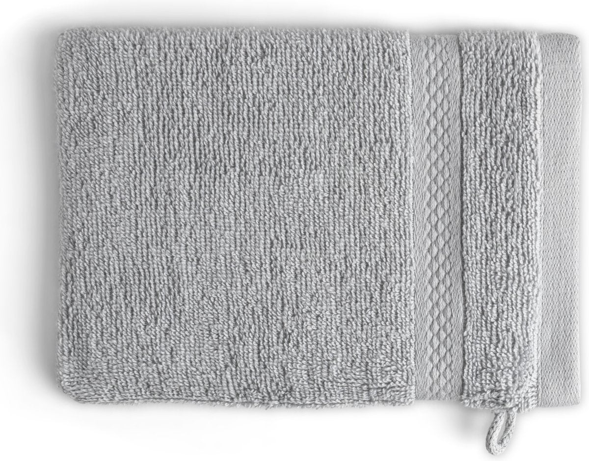 Gant de toilette gris 16 x 21 cm