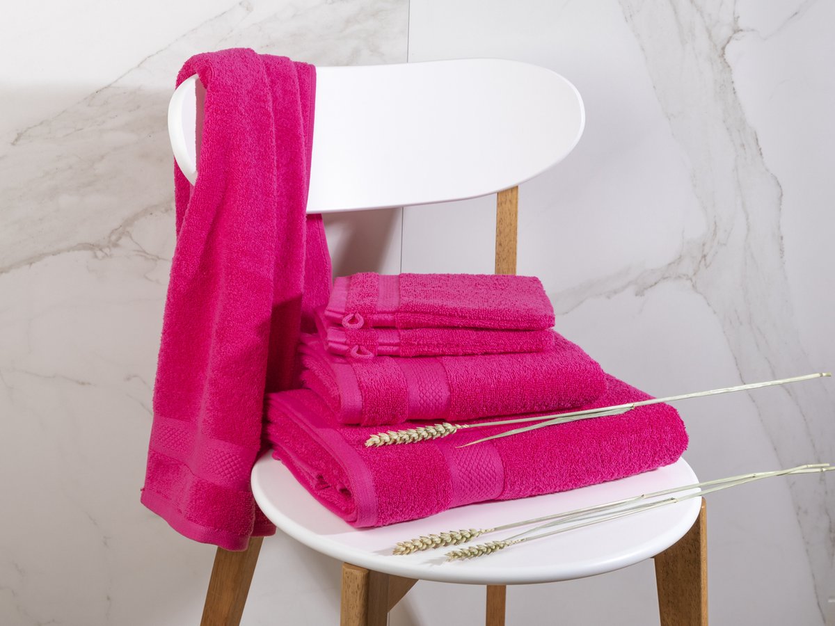 Gant de toilette rose 16 x 21 cm