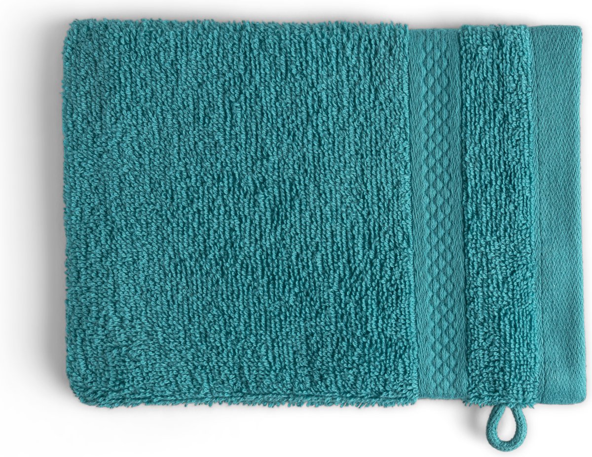 Gant de toilette vert 16 x 21 cm