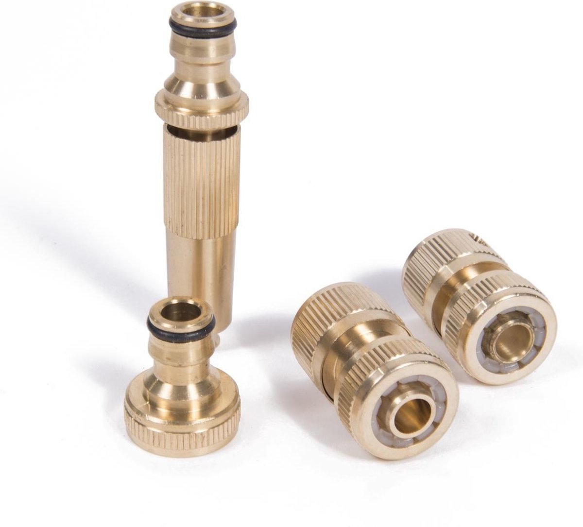 Waterkoppelset met Spuitpistool Messing 1/2" Aansluiting 4 delig