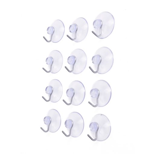 Ventouse avec crochet, lot de 12, Ø 25 mm