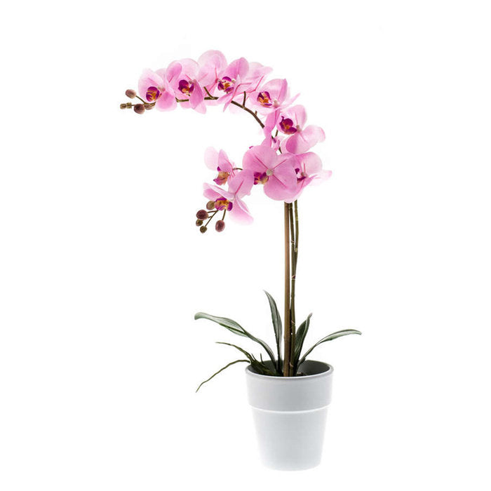 Plante artificielle Orchidée papillon rose 56cm