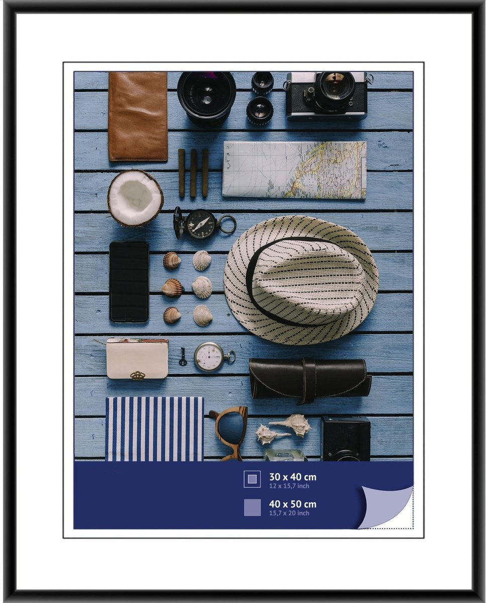 Schwarzer Bilderrahmen, 40 x 50 cm