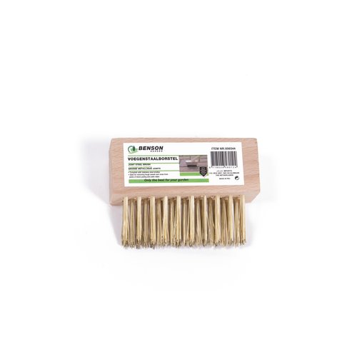 Voegenborstel - Onkruidborstel Hout met 3 Rijen Staal