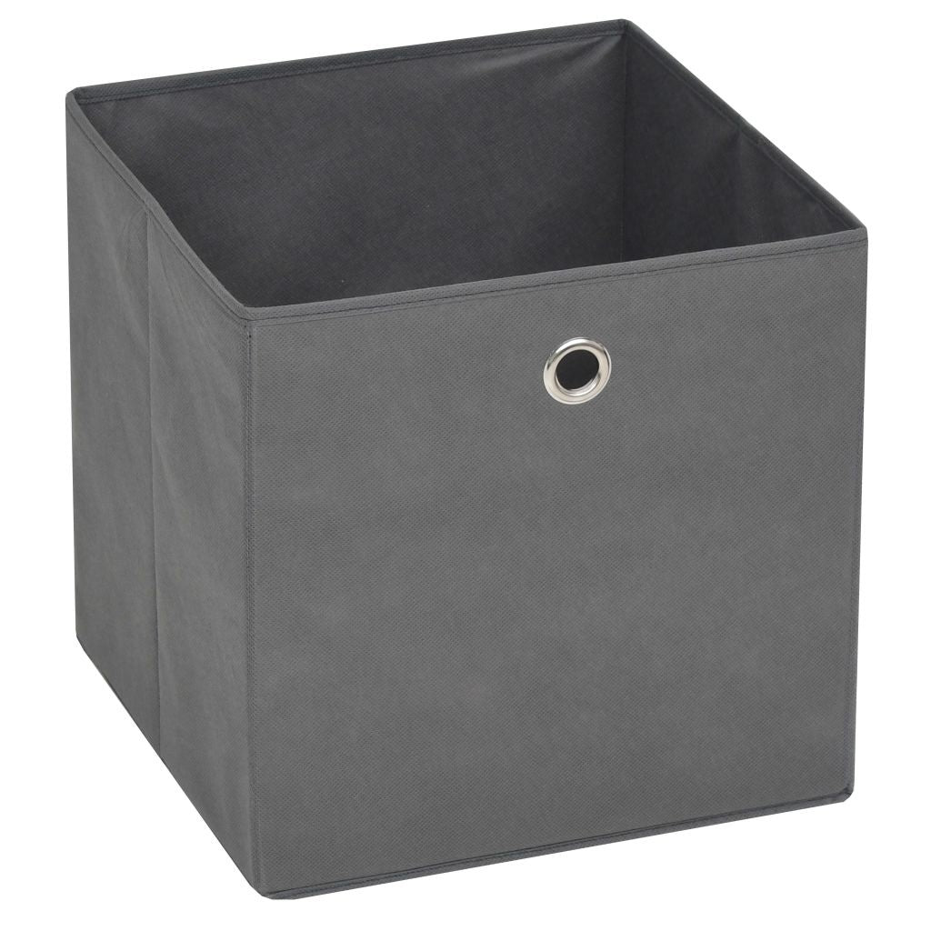 Boîte de rangement en tissu gris