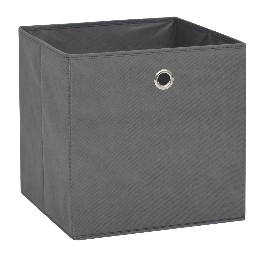 Boîte de rangement en tissu gris