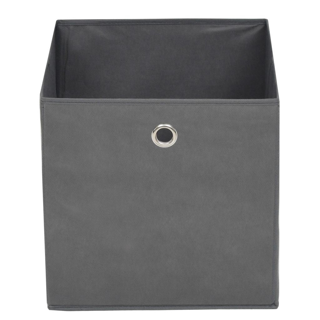 Boîte de rangement en tissu gris