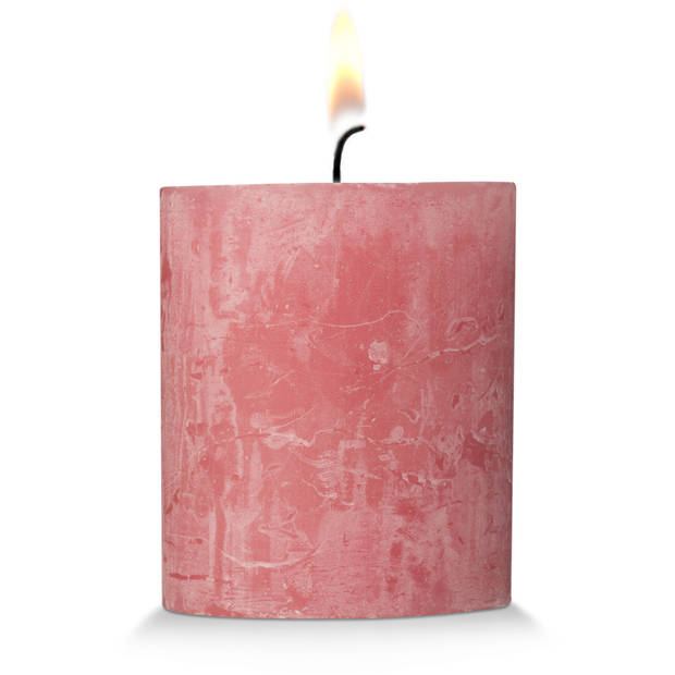 Stumpenkerze Rosa 8 x Ø 7 cm