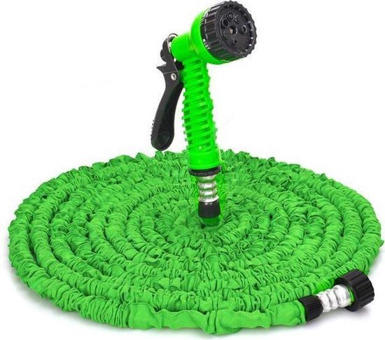 Tuinslang Tuinslag Flexibel 30 Meter Tuinslangen Uitrekbaar Met Koppelstuk 7 in 1 Sproeikop