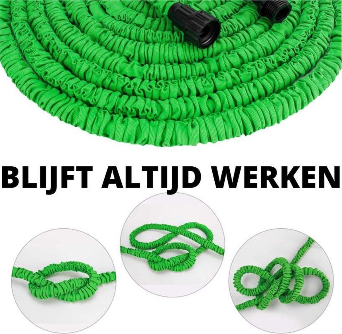 Tuinslang Tuinslag Flexibel 15 Meter Tuinslangen Uitrekbaar Met Koppelstuk 7 in 1 Sproeikop