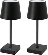 Oplaadbare Tafellamp Zwart Bureaulamp Dimbaar 26CM 2 stuks