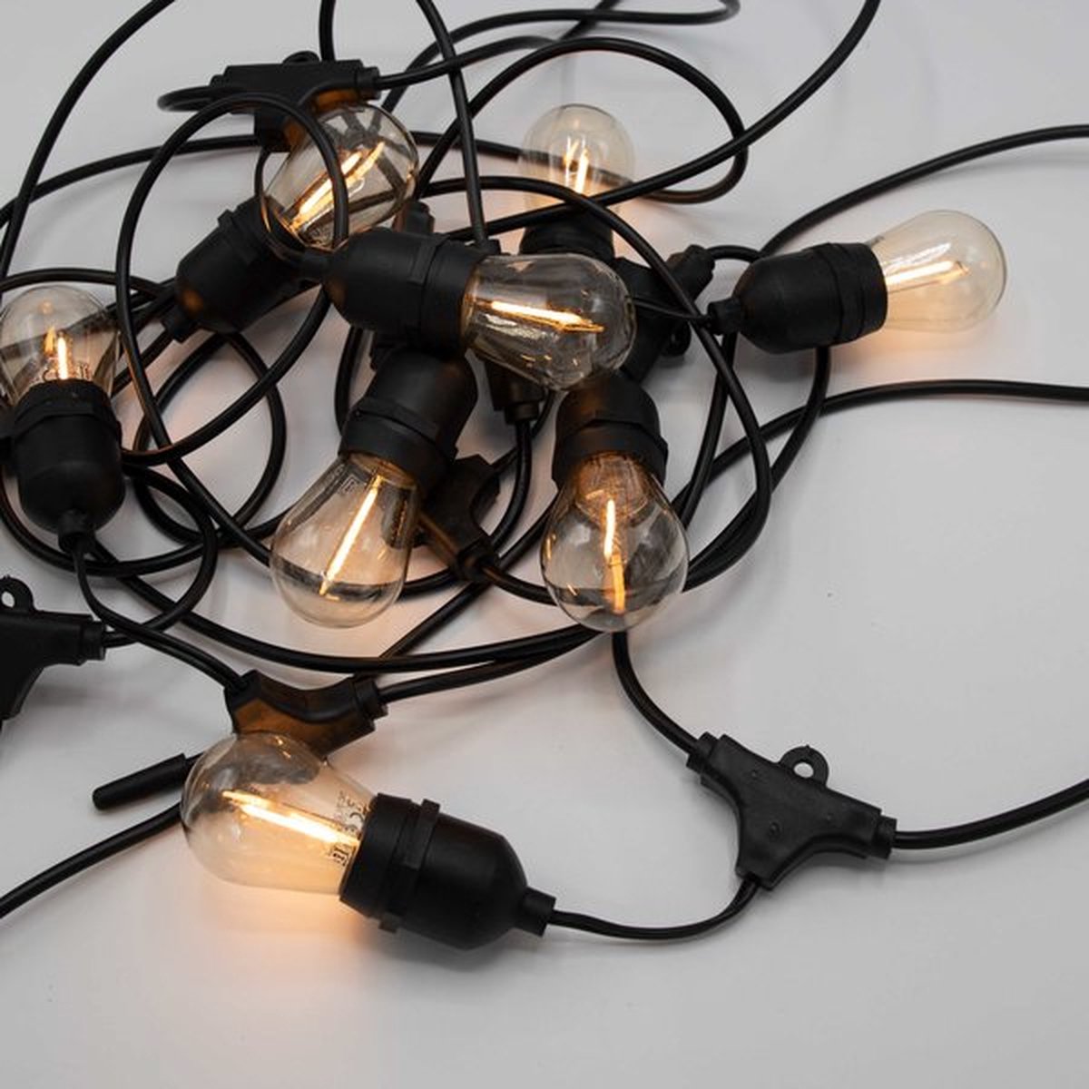 LED Feestverlichting Waterdicht lichtsnoer 7meter Warm Wit incl 10 lampen Voor Binnen en Buiten