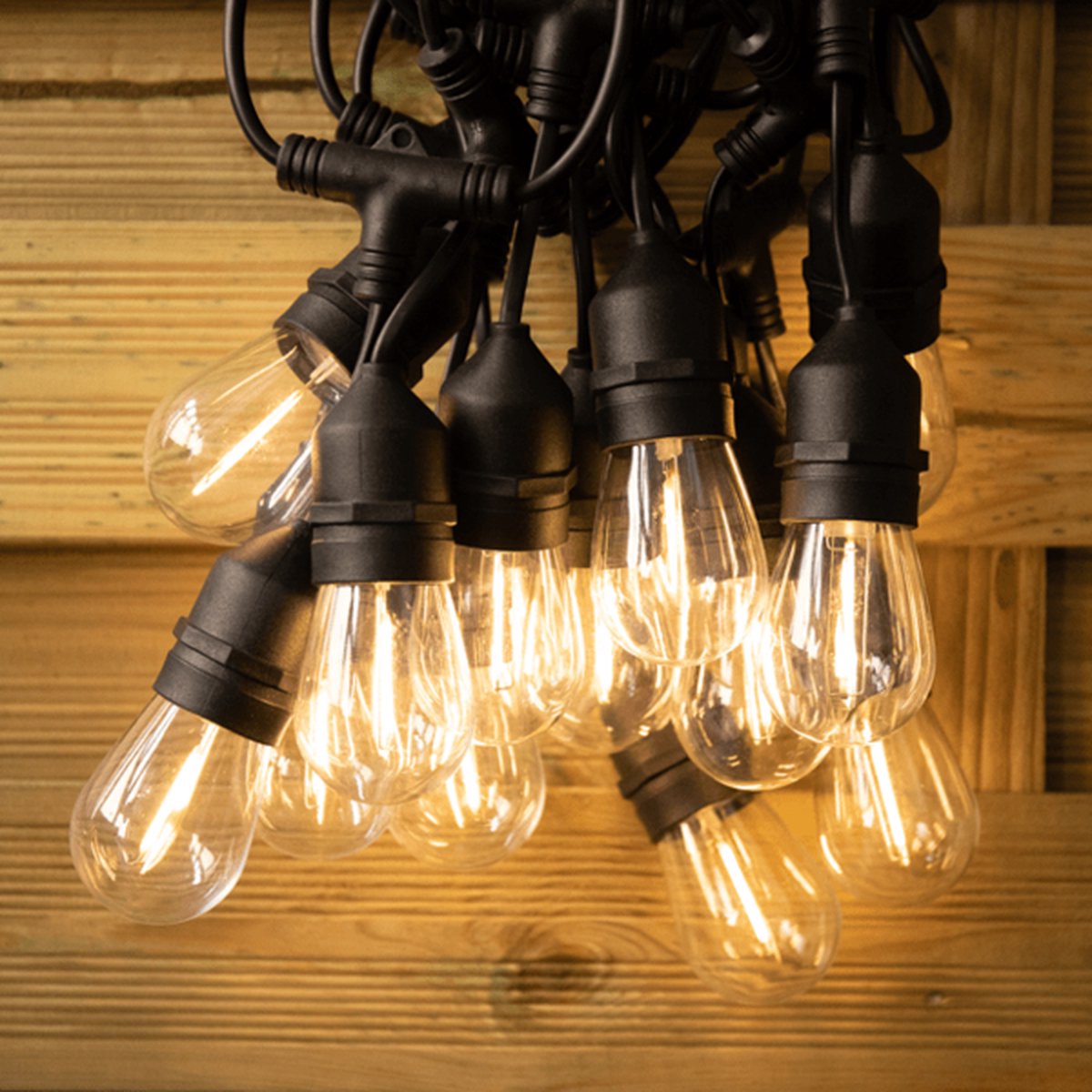 LED Feestverlichting Waterdicht lichtsnoer 7meter Warm Wit incl 10 lampen Voor Binnen en Buiten