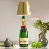 2 Stuks - Oplaadbare Flessenlamp - Dimbare Tafellamp - Aluminium - Goud - Dutch Standard