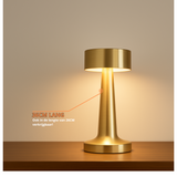 2 Stuks - Oplaadbare Tafellamp - Dimbaar - Waterdicht - 21CM - Goud - Dutch Standard