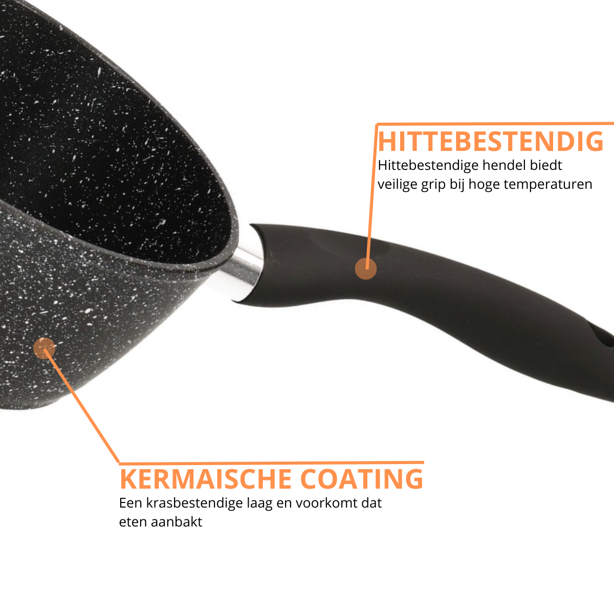 Stielkasserolle 18 cm – Antihaftbeschichtung – PFAS-frei 