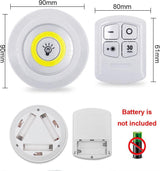 3 Stuks Draadloze ledlamp Kastverlichting Draadloze wandlamp Trapverlichting Draadloze ledspot Dimbaar Batterij