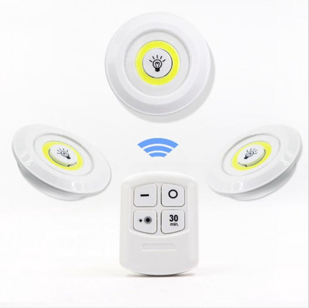 3 Stuks Draadloze ledlamp Kastverlichting Draadloze wandlamp Trapverlichting Draadloze ledspot Dimbaar Batterij