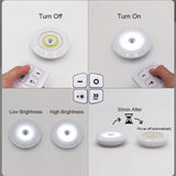 3 Stuks Draadloze ledlamp Kastverlichting Draadloze wandlamp Trapverlichting Draadloze ledspot Dimbaar Batterij