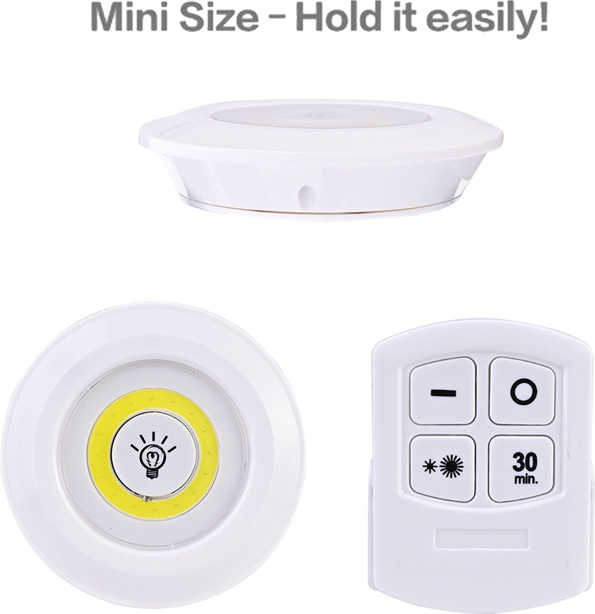 3 Stuks Draadloze ledlamp Kastverlichting Draadloze wandlamp Trapverlichting Draadloze ledspot Dimbaar Batterij