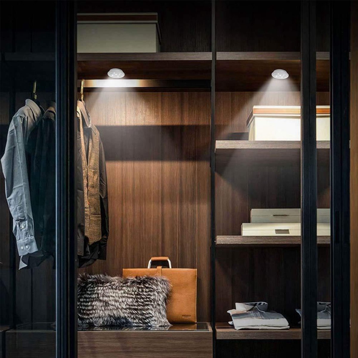 3 Stuks Draadloze ledlamp Kastverlichting Draadloze wandlamp Trapverlichting Draadloze ledspot Dimbaar Batterij