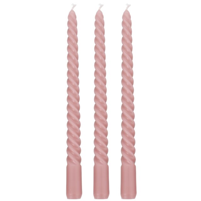 Twist Dinerkaarsen 25 cm Roze kaarsen 6 uur brandtijd