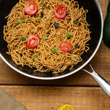 Poêle wok 28 cm - Acier inoxydable antiadhésif - Sans PFAS - Céramique - Diamant 