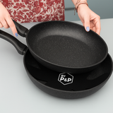 Lot de 3 protège-poêles noirs 