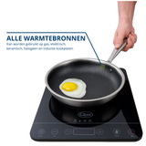 Koekenpan 28cm - RVS Antiaanbak - PFAS vrij - Keramisch -  Daimond
