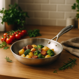 Wok en Koekenpannenset 2-delig 28cm - PFAS vrij -  RVS - SteelCraft