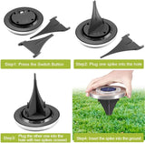 4 x LED Solar Grondspot Zwart - Solar Tuinverlichting - Buitenlamp - Tuinverlichting op Zonne-Energie
