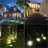 4 x LED Solar Grondspot Zwart - Solar Tuinverlichting - Buitenlamp - Tuinverlichting op Zonne-Energie