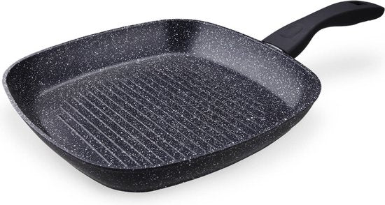 Grillpan Ø 24cm Inductie Anti-Aanbak Alle Warmtebronnen PTFE en PFAS vrij