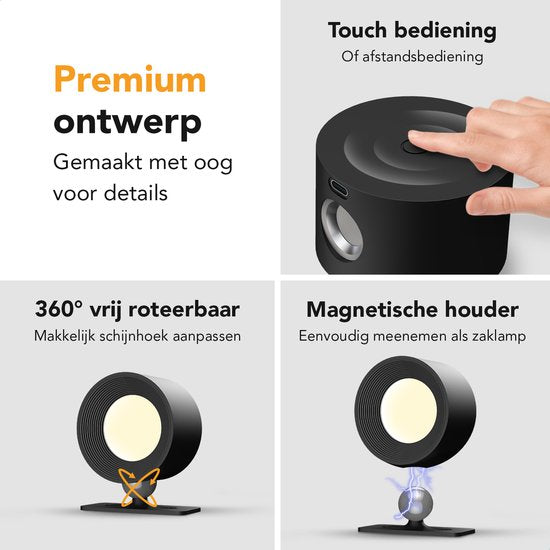 Wandlamp - Oplaadbaar - Dimbaar - Met Afstandsbediening