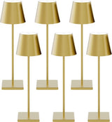 Oplaadbare Tafellamp Goud Waterdicht Bureaulamp Dimbaar 38CM (6 stuks)