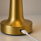 2 Stuks - Oplaadbare Tafellamp - Dimbaar - Waterdicht - 21CM - Goud - Dutch Standard