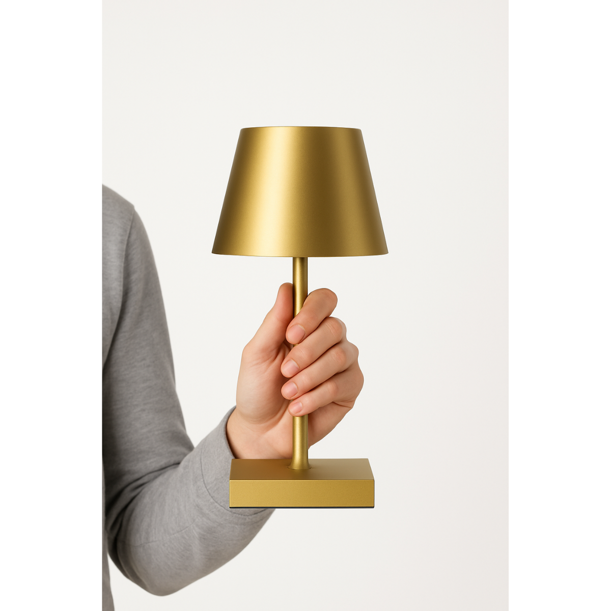 2 Stuks - Oplaadbare Tafellamp - Dimbaar - Waterdicht - 26CM - Goud - Dutch Standard