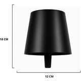 2 Stuks - Oplaadbare Flessenlamp - Dimbare Tafellamp - Aluminium - Zwart - Dutch Standard