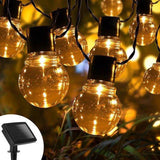 6m Lichtslinger zonne-energie met 10 Warm Witte LED Lampen