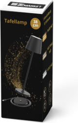 Oplaadbare Tafellamp Zwart Waterdicht Met Dockstation Bureaulamp Dimbaar 38CM