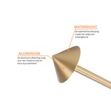 2 Stuks - Oplaadbare Tafellamp - Dimbaar - Waterdicht - 29CM - Goud - Dutch Standard