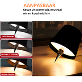2 Stuks - Oplaadbare Flessenlamp - Dimbare Tafellamp - Aluminium - Waterdicht - Zwart - Dutch Standard
