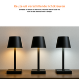 Oplaadbare Tafellamp - Dimbaar - Waterdicht - 26CM - Zwart - Dutch Standard