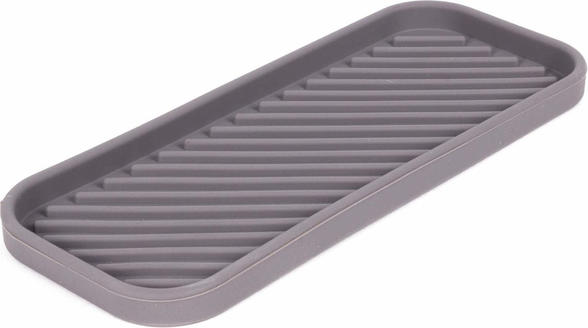 Afdruipmat Siliconen 23.5 x 9.5 cm Grijs