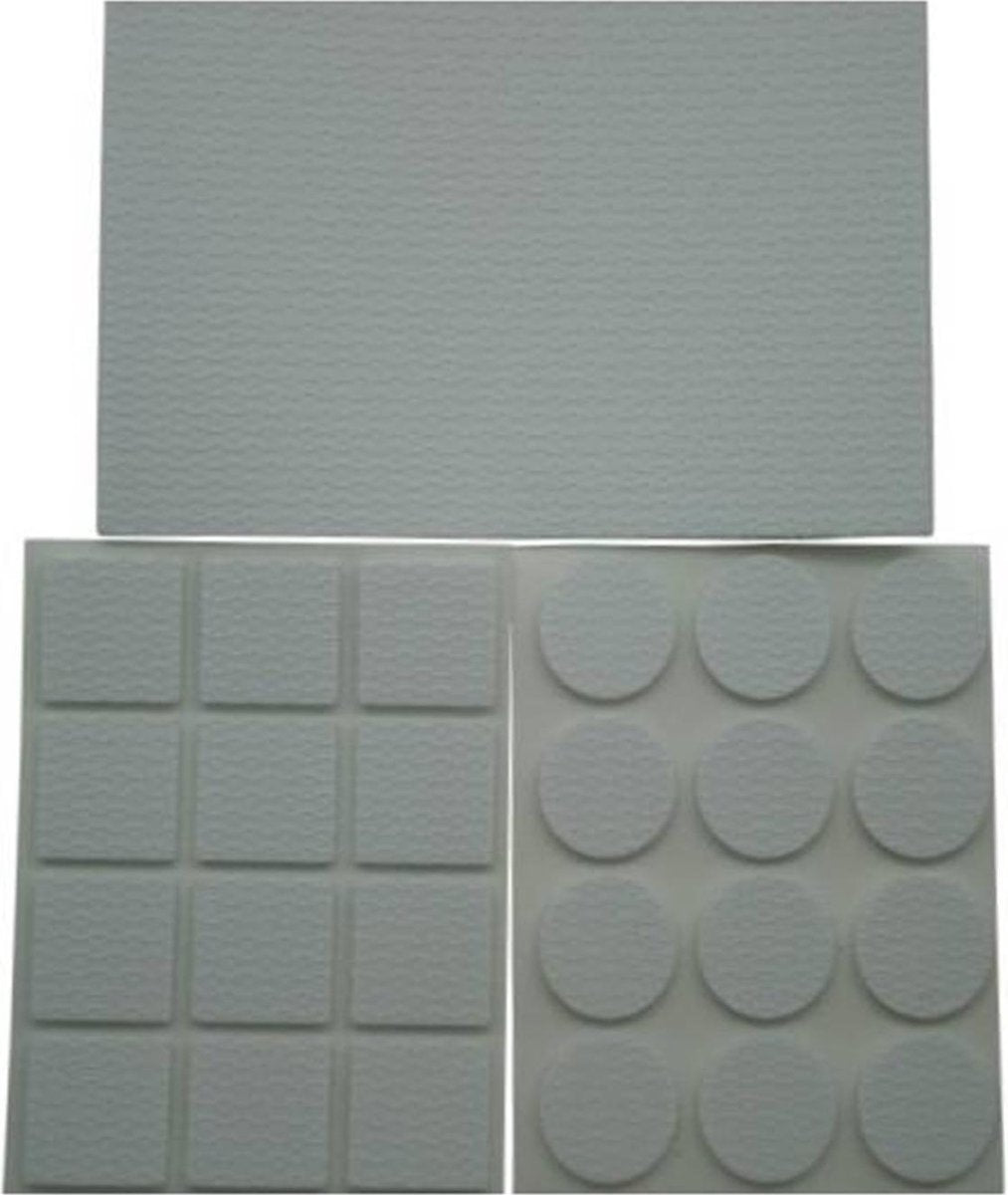 Antikras Meubelbeschermers Rubber Wit Diverse Maten 25 stuks