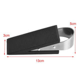 Deurstopper - 2 Stuks - RVS - Zwart - Deurklem - Deurvastzetter - Deurbuffer - Rubber